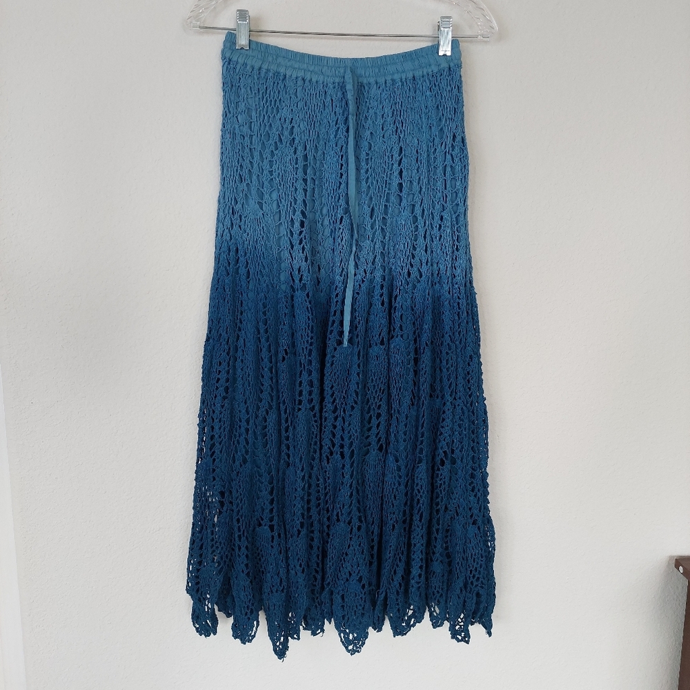 Trendz Art Fishnet‎ Fisherman Ombre Maxi Skirt Hippie